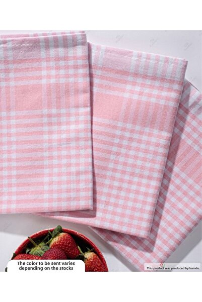 Chicvente 12 Pieces 50X70Cm Mixed Color Gingham Kitchen Towels, Presentation Towels, Feeding Cover
