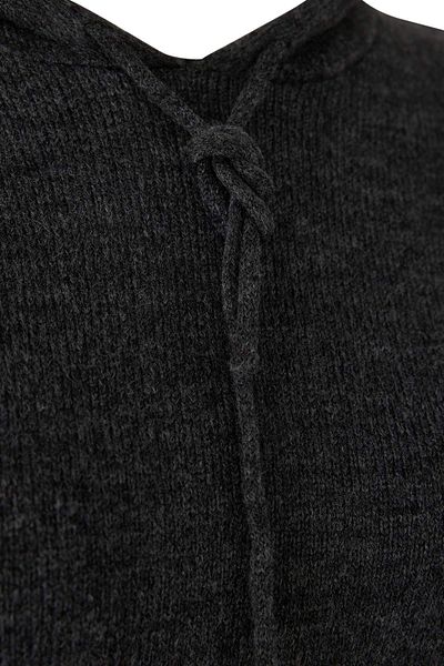 Trendyol Curve Πλεκτό με κουκούλα Anthracite Σετ με κάτω μέρος TBBAW26CP00000