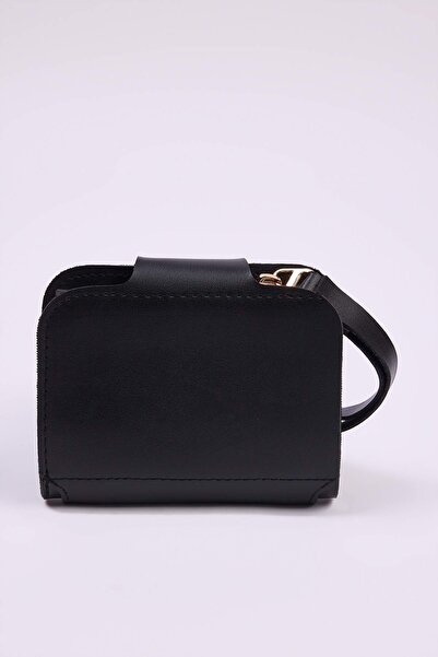 TRENDYOL SHOES Black Snap Closure Casual Women's Wallet Takaw26Cu00000