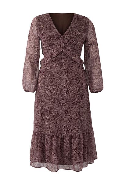 Trendyol Curve Multicolored Chiffon Woven Plus Size Dress