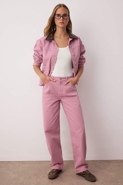 Trendyol Collection Dusty Rose Χαμηλόμεσο Τζιν Skater TWOAW26JE00016