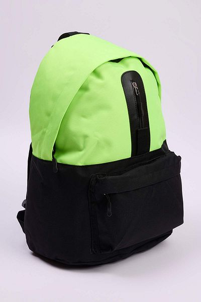 TRENDYOL SHOES Schwarze, neongrüne, kontrastierende Kinderschultasche mit Reißverschlussdetail TAKAW26OI00005
