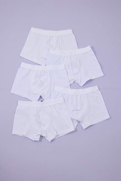 TRENDYOLKIDS Бяла, 5-комплектова, памучна, с дълъг ръкав, плетена, за момче TKDAW26BX00000