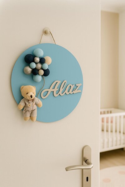 Bonika İstediğiniz İsmi Yazıyoruz - Bubble Ayıcıklı Bebek Kapı ve Duvar Süsü