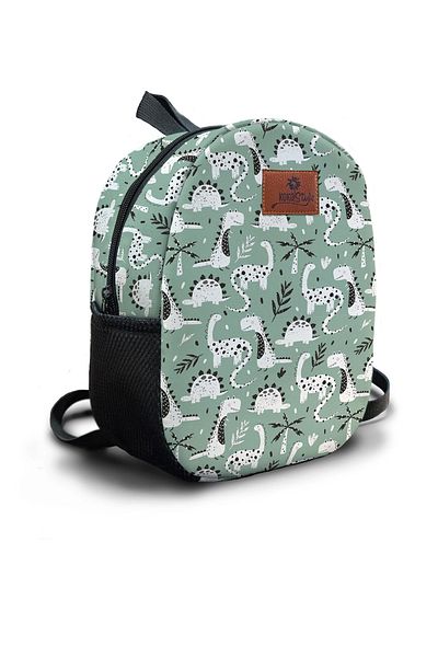 Kokopatik Green Dino Pattern Medium Size Nursery Bag