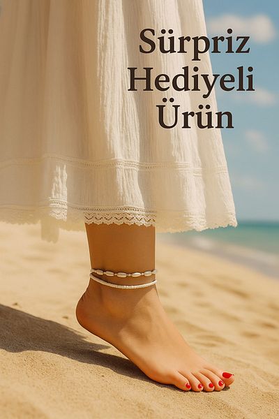 SEZİNİN TAKI DÜKKANI White Pearl Bead Detail Anklet