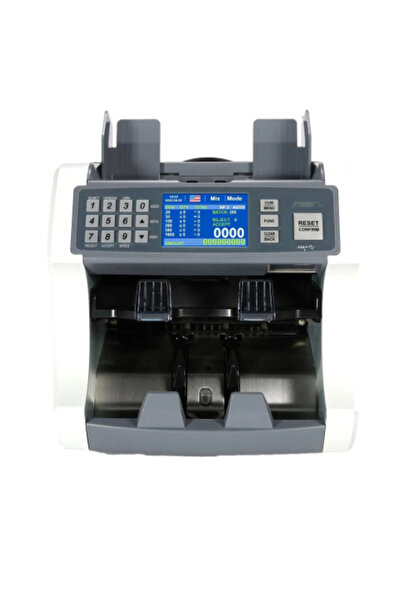 Bill Counter S200 Çift Cıslı Karışık Para Sayma Makinesi 20 Ülke Para Birimli Dahili Yazıcılı