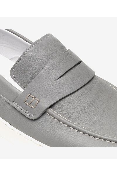 Greyder Erkek Gri Hakiki Deri Sneaker Ayakkabı 3Y1SA67853