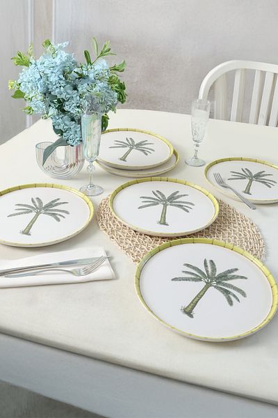 Keramika Nordic Service Plate, Palm 28 Cm, 6 Pieces 22642