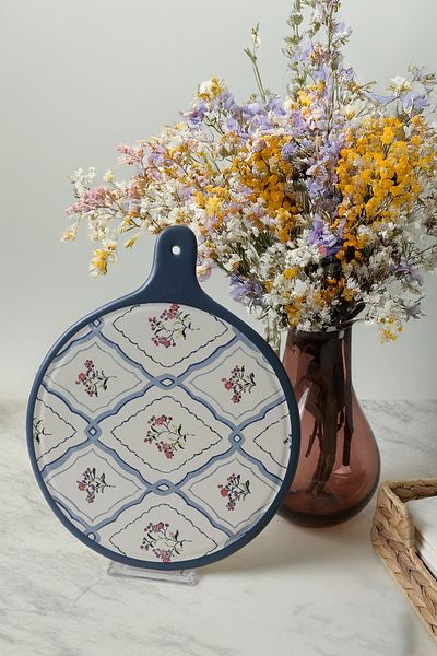 Keramika Floral Waves Cheese Presentation Plate 26 cm 22668