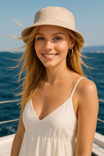 Y-London 13372 Bej Bucket Şapka