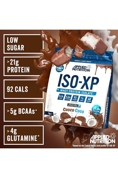 applied nutrition ISO-XP 100% Whey Protein Isolate, Chocolate Coconut, 1 kg