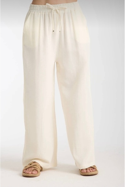 Makarina Women's Muslin Palazzo Pants