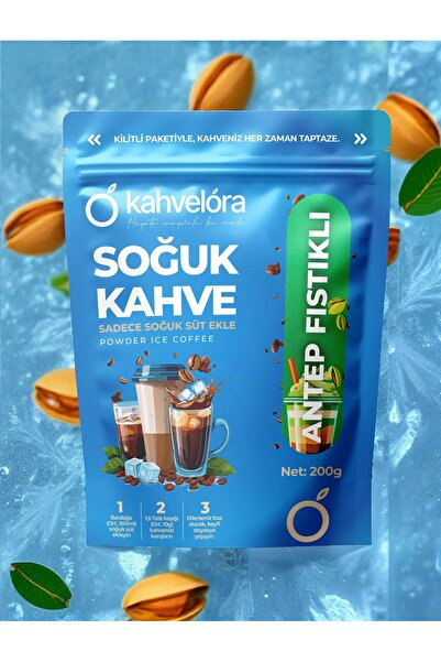 kahvelora Soğuk Hazır Ice Kahve Antep Fıstıklı 200g - Buzlu Soğuk Kahve - Soğ...