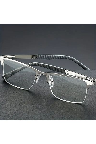 ZENION Premium Close Reading Glasses Anti Blue Light and Anti Fatigue, Metal Frame, 1.5 Degree