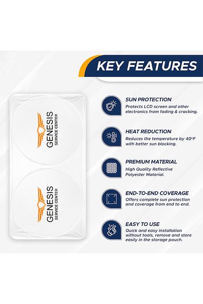 Genesis Ultimate Protection And Style Car Windshield Sunshade Keep Your Vehicle Cool And Shielded