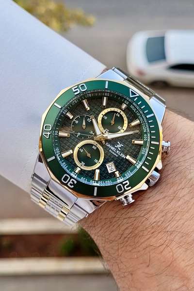 Daniel Klein Kadranı Yeşil Kordonu Sarı Silver Renk 24 Ay Garantili Fonksiyon...