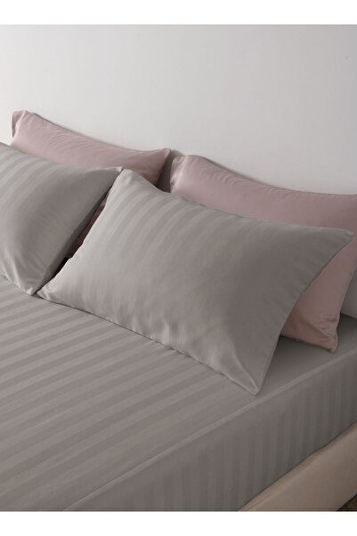 Master Home Textile Queen Microfiber Sheet Set, Queen Size 3 Pieces, Hotel Stripes Design