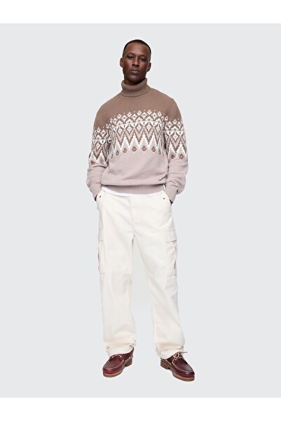 GAP Erkek Kahverengi CashSoft Balıkçı Yaka Kazak