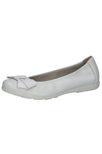 Caprice Damen Ballerina G-weite 9-22153-42 Weiß 105 White Deer Leder Mit Cap Airmotion & Cap Airmotion