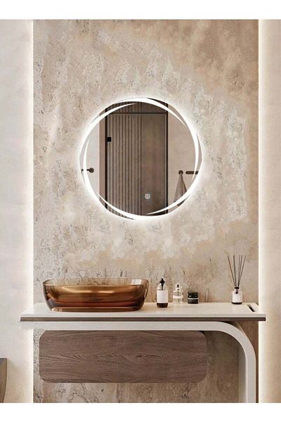 Taimi 50cm Frameless Bathroom Mirror with 3-Level LED Front Light, Wall Mirror, Makeup Mirror