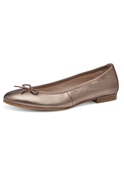 Tamaris Damen Klassische Ballerina 1-22116-41 Goldfarben 901 Copper Leder Mit Touch-it