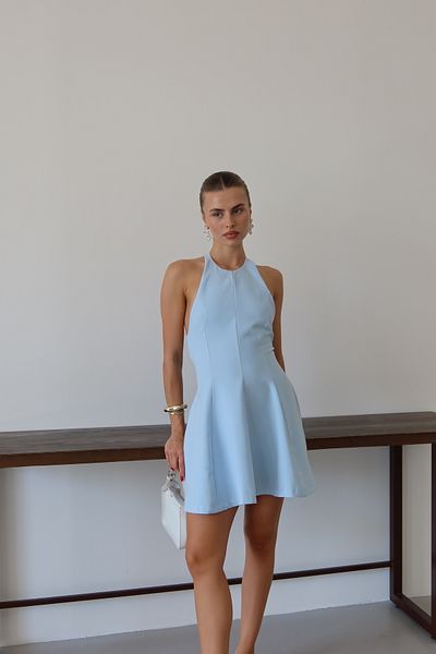 LOISY Women's Halter Neck Mini Dress