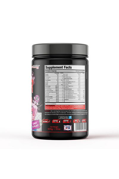 Laperva Triple Power Ripped, Candy Ice Blast, 90 Serving, Burning Fat, Increasing Energy & Endurance