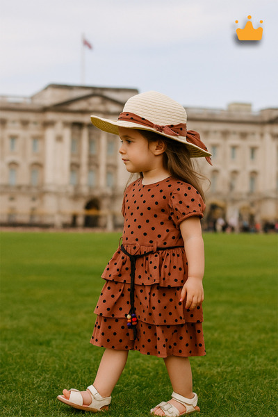 Babyhola Лятна рокля за момиченца с шапка 6541