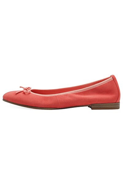 Tamaris Damen Klassische Ballerina 1-22166-44 Rot 535 Pale Red Comb Leder und Textil mit TOUCH-IT