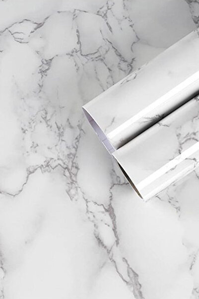 Bien Home Bien Exclusive 10099 Mermer Desenli Yapışkanlı Mutfak Tezgah Üstü B...