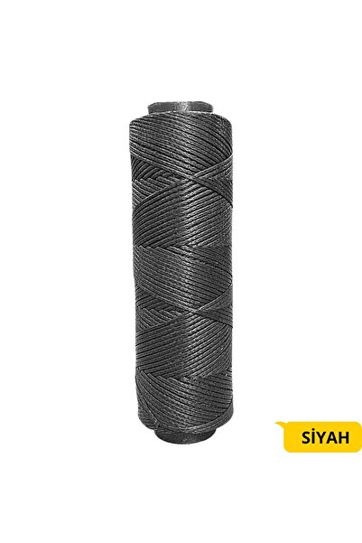 ipekbazaar Aker Mumlu Ip 1mmx100mt Mumlu Iplik Takı Deri Hobi Saraç Ipliği Çanta Ipi Siyah