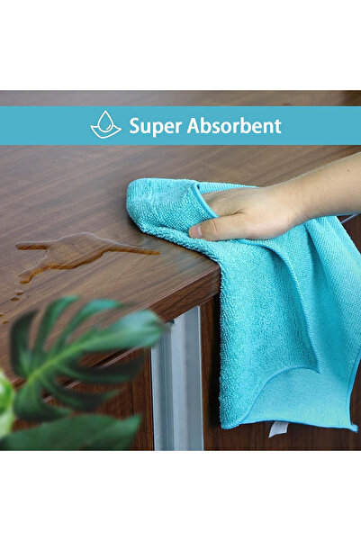 BEKZ Set of 24 Microfiber Cleaning Cloths 30x40 Cm, Reusable Cleaning Towels,