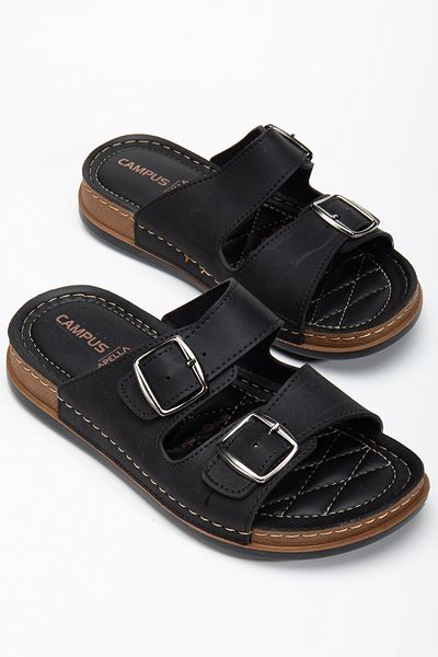 Multi Polo Men's Double Buckle Slippers Orthopedic Comfortable Soft Insole Non-Slip Lightweight Daily Slippers