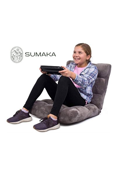 SUMAKA Folding Floor Chair with Back Support, 14 Adjustable Position, Padded Sleeper Bed, Soft Floor Chair