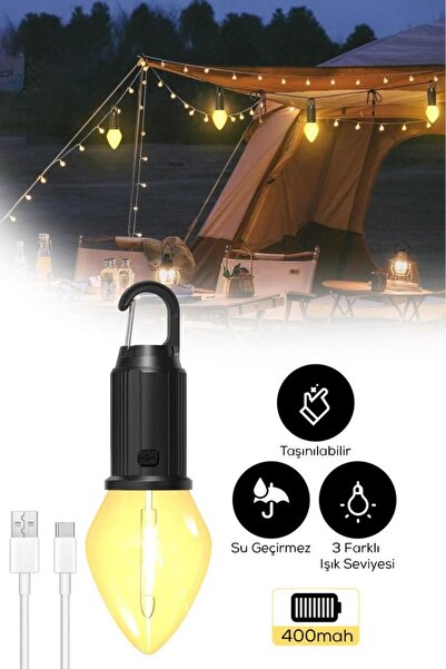 DEMPOWER Şarjlı Taşınabilir Sivri Uçlu Ampul