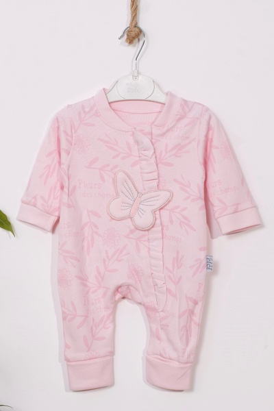 candar رومبير للفتيات الصغيرات من عمر 3 إلى 9 أشهر - مطرز على شكل فراشة، بأقد...