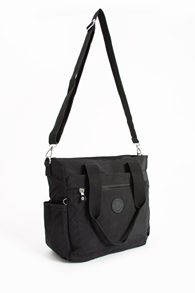 Sanmorris Women's Large Size Compartment Waterproof Crossbody Bag with Shoulder Strap Black Color