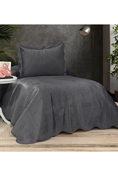 Bikaya Home Summer Dream Tek Kişilik Yatak Örtüsü Seti Kadife Yatak Örtüsü Seti (2 Parça)