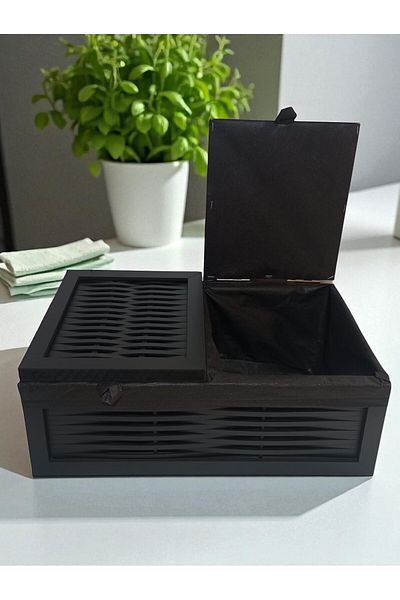 woodluck Wooden Bread and Potato Onion Basket with 2 Lids