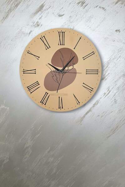 byMelekoğlu Minimalist Tasarım Mdf Uv Baskı Duvar Saati 40 Mds-01