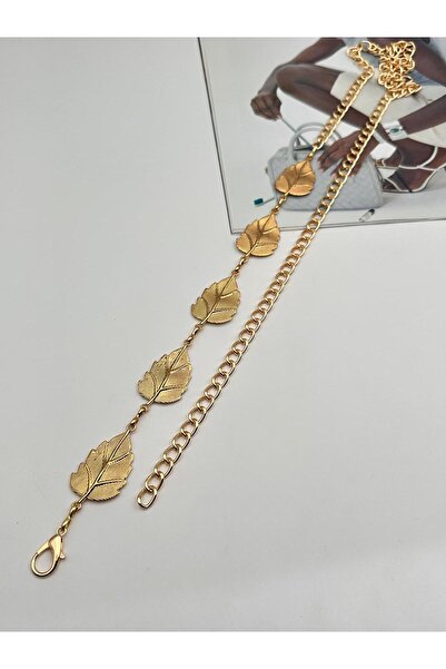 Desre Moda Curea cu lanț cu model de frunze Curea pentru rochie Curea pentru ...