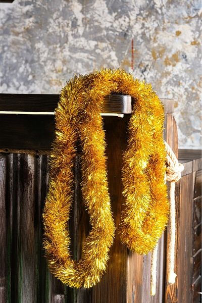 BeySüS Χριστουγεννιάτικο Στολίδι Πεύκο Glitter 2 M Χρυσό