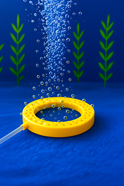 H×UUNG Yuvarlak Hava Taşı ( Sarı ) Akvaryum Hava Taşı Kaplumbaga Akvaryumu , Habitat , Teraryum Uygun