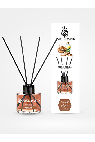 Paul David Sandal Ağacı Yüksek Koku Yayılımlı Dekoratif Bambu Çubuklu Oda Kok...