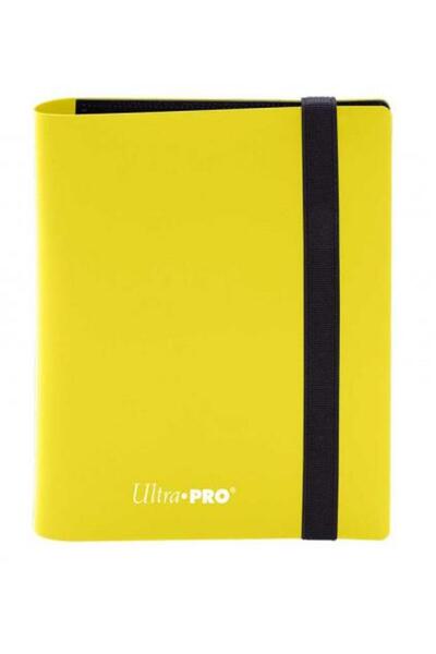 Ultra Pro Pro Binder Lemon Yellow 4 Pockets 160 Card Capacity Album