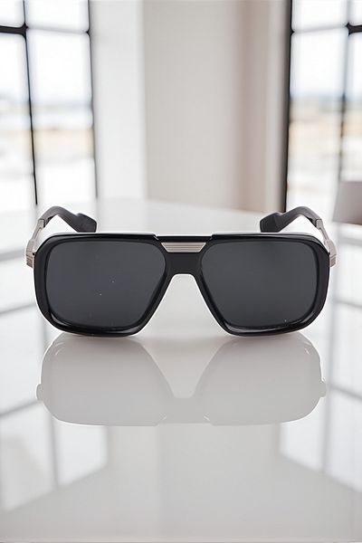 Eyesofia Esfa Sunglasses Unisex Uv400 Filtered Silver Black