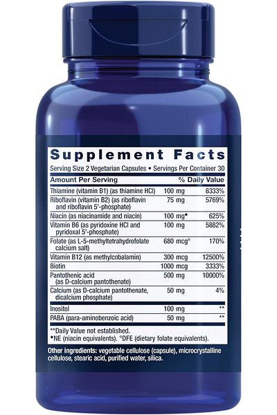 Life Extension Bio Active Complete B Complex, 60 Veggie Capsules, Boosts Energy Production