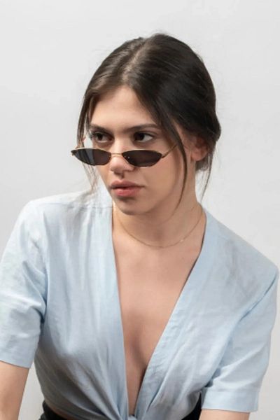 Daniel Klein Dk4267 Cat Eye Gold Frame Smoked Polarized Glass Women's Sunglasses