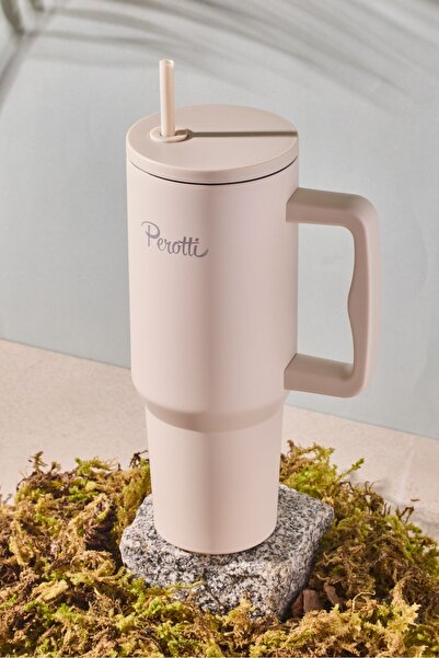 Perotti Colte V2 Stainless Steel Cream Thermos Cup 1.2 Lt